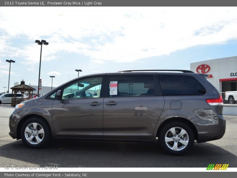 Predawn Gray Mica / Light Gray 2013 Toyota Sienna LE
