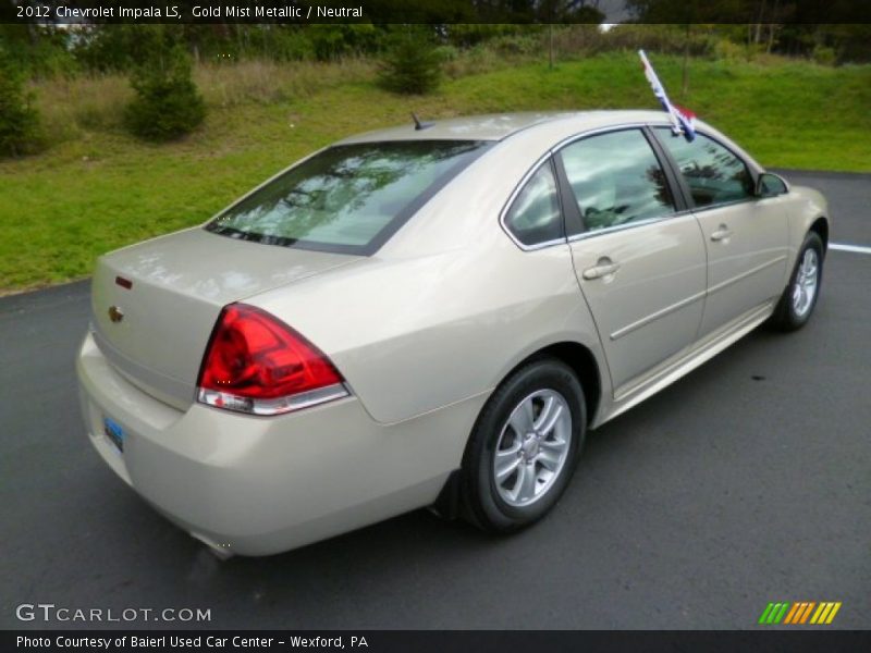 Gold Mist Metallic / Neutral 2012 Chevrolet Impala LS