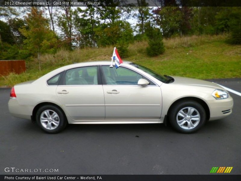 Gold Mist Metallic / Neutral 2012 Chevrolet Impala LS