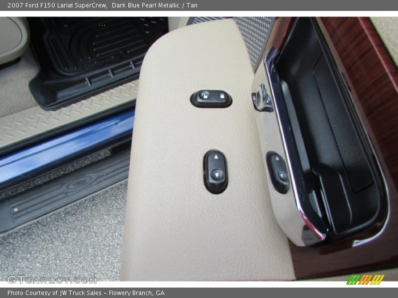 Dark Blue Pearl Metallic / Tan 2007 Ford F150 Lariat SuperCrew