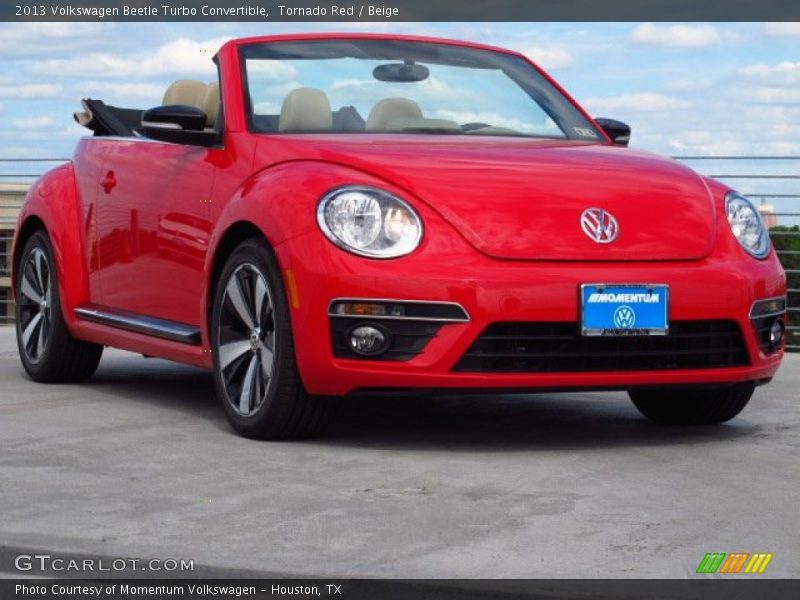 Tornado Red / Beige 2013 Volkswagen Beetle Turbo Convertible