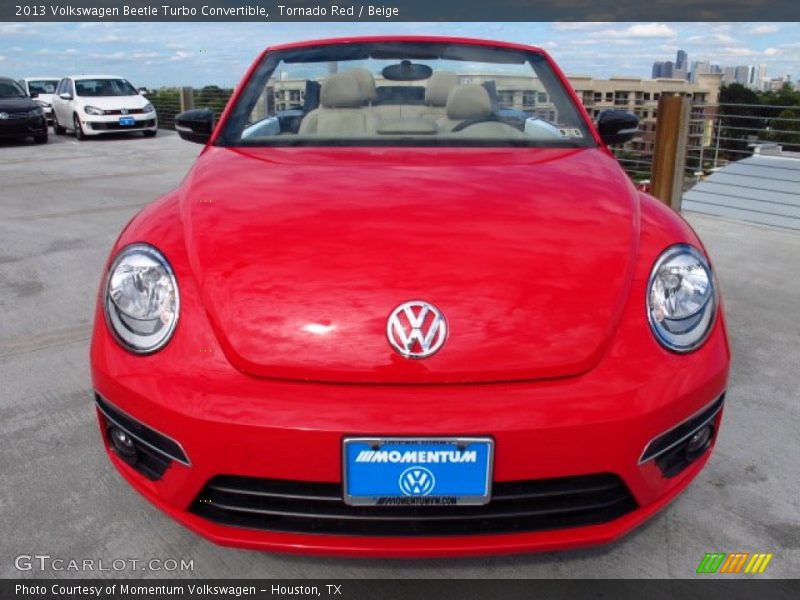 Tornado Red / Beige 2013 Volkswagen Beetle Turbo Convertible
