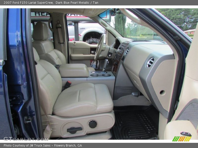 Dark Blue Pearl Metallic / Tan 2007 Ford F150 Lariat SuperCrew