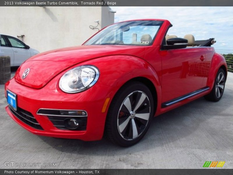 Tornado Red / Beige 2013 Volkswagen Beetle Turbo Convertible