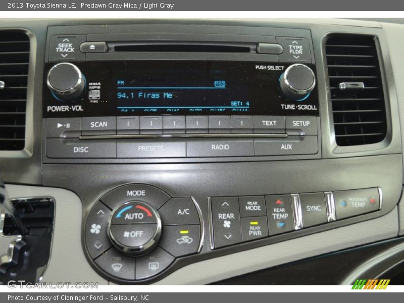 Predawn Gray Mica / Light Gray 2013 Toyota Sienna LE