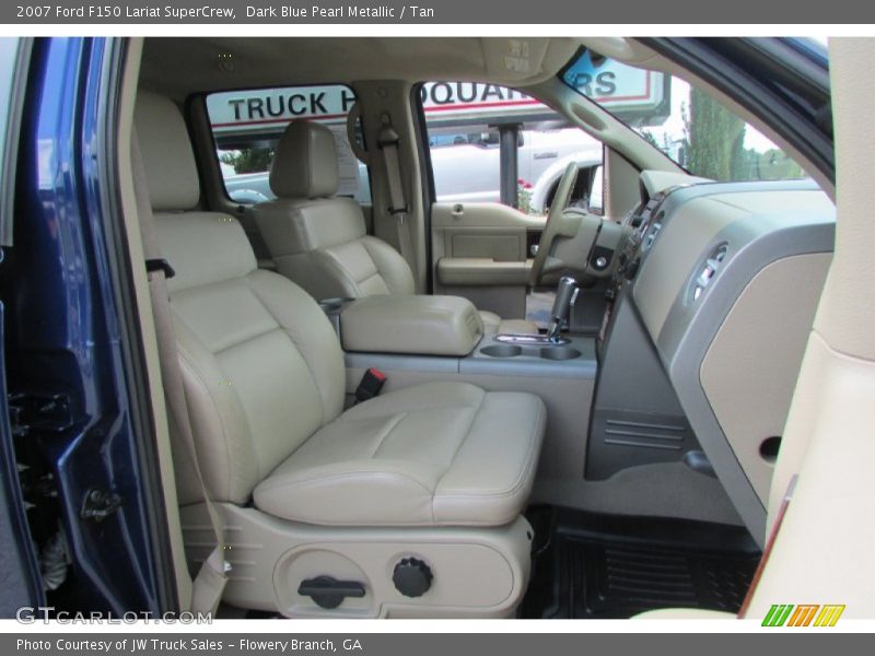 Dark Blue Pearl Metallic / Tan 2007 Ford F150 Lariat SuperCrew