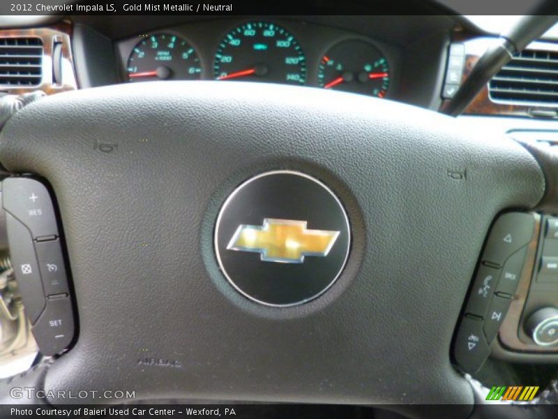 Gold Mist Metallic / Neutral 2012 Chevrolet Impala LS