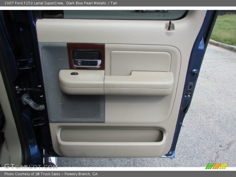 Dark Blue Pearl Metallic / Tan 2007 Ford F150 Lariat SuperCrew