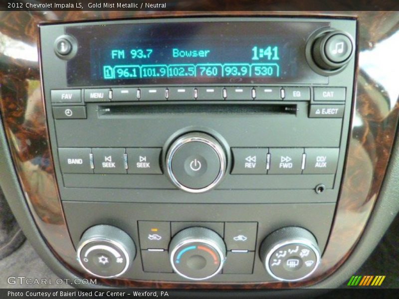 Gold Mist Metallic / Neutral 2012 Chevrolet Impala LS