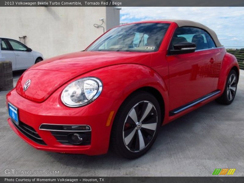 Tornado Red / Beige 2013 Volkswagen Beetle Turbo Convertible