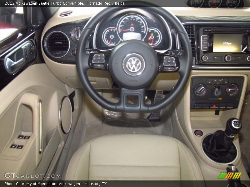 Tornado Red / Beige 2013 Volkswagen Beetle Turbo Convertible