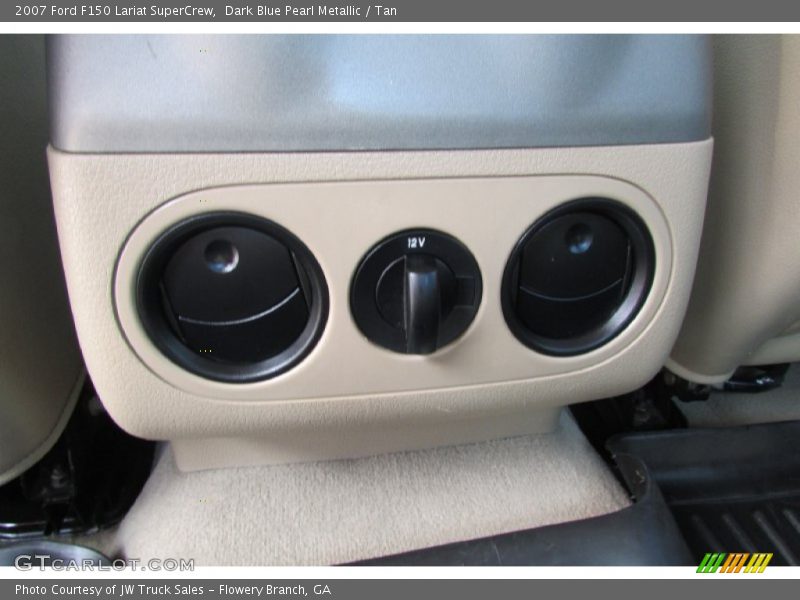 Dark Blue Pearl Metallic / Tan 2007 Ford F150 Lariat SuperCrew