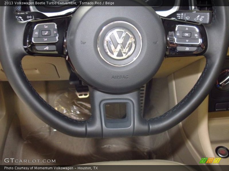 Tornado Red / Beige 2013 Volkswagen Beetle Turbo Convertible
