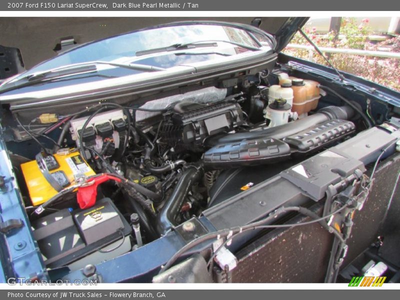 Dark Blue Pearl Metallic / Tan 2007 Ford F150 Lariat SuperCrew