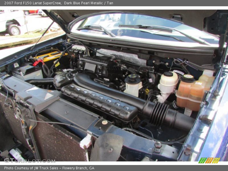 Dark Blue Pearl Metallic / Tan 2007 Ford F150 Lariat SuperCrew