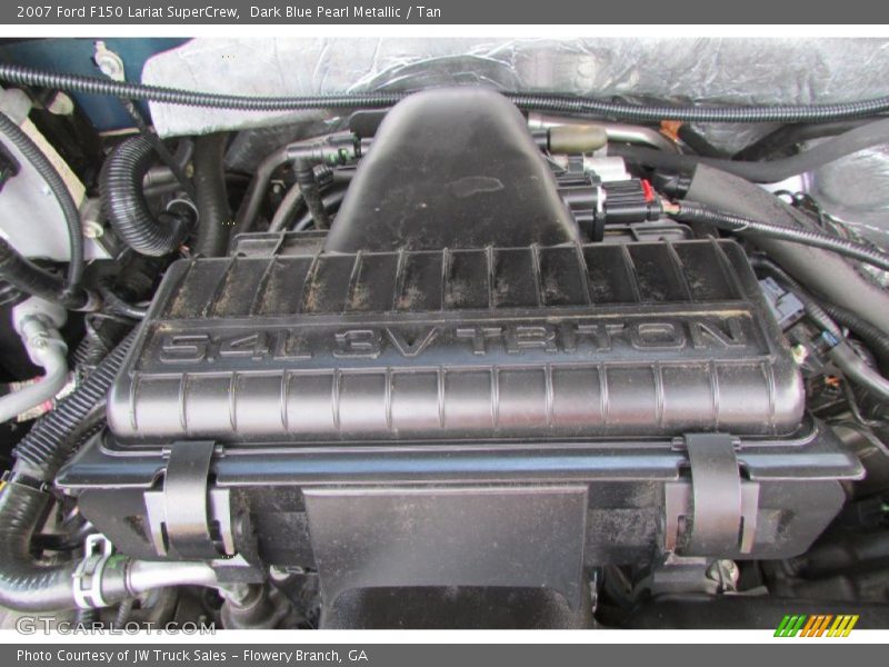 Dark Blue Pearl Metallic / Tan 2007 Ford F150 Lariat SuperCrew