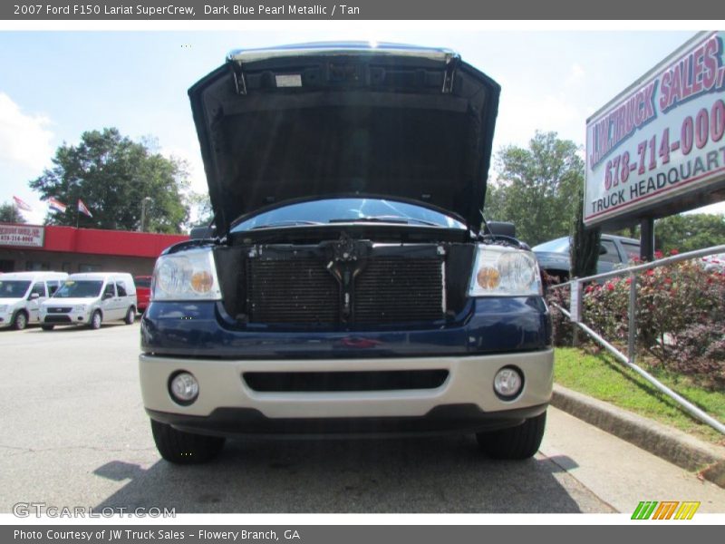 Dark Blue Pearl Metallic / Tan 2007 Ford F150 Lariat SuperCrew