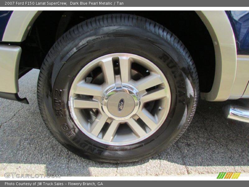 Dark Blue Pearl Metallic / Tan 2007 Ford F150 Lariat SuperCrew