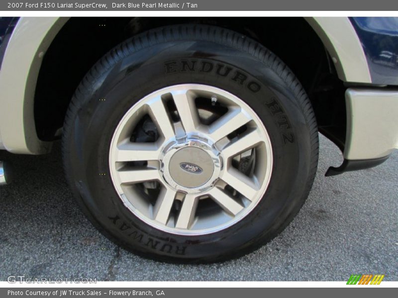 Dark Blue Pearl Metallic / Tan 2007 Ford F150 Lariat SuperCrew