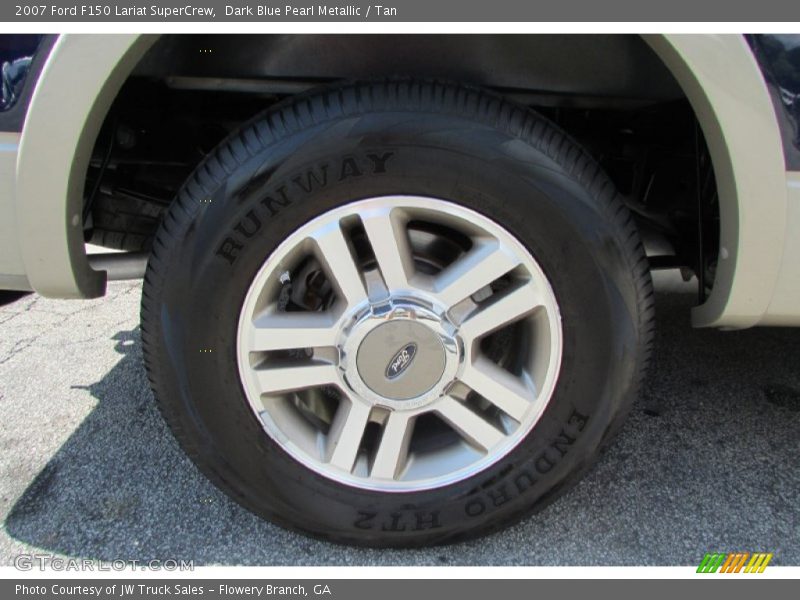 Dark Blue Pearl Metallic / Tan 2007 Ford F150 Lariat SuperCrew