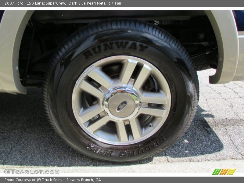 Dark Blue Pearl Metallic / Tan 2007 Ford F150 Lariat SuperCrew