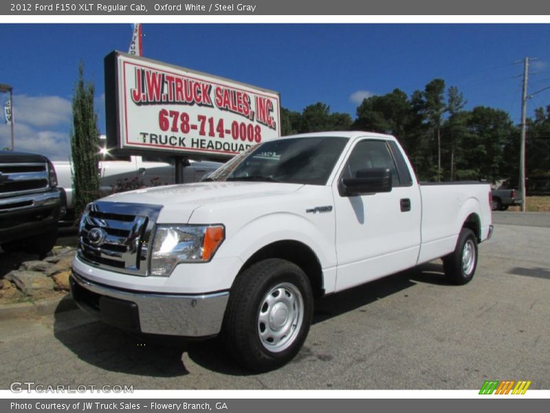 Oxford White / Steel Gray 2012 Ford F150 XLT Regular Cab