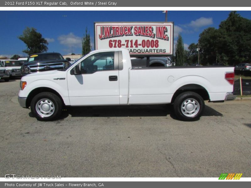 Oxford White / Steel Gray 2012 Ford F150 XLT Regular Cab