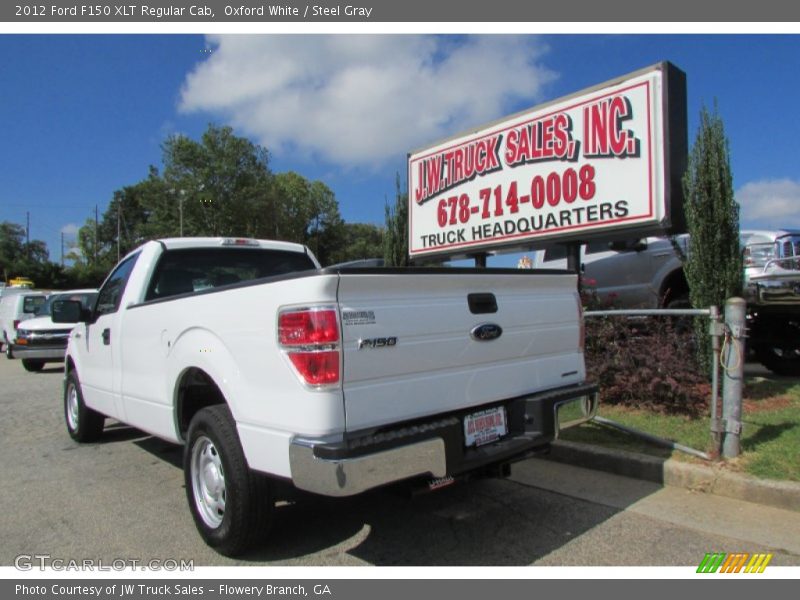 Oxford White / Steel Gray 2012 Ford F150 XLT Regular Cab