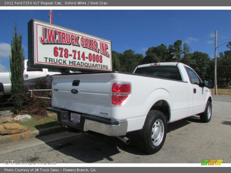 Oxford White / Steel Gray 2012 Ford F150 XLT Regular Cab