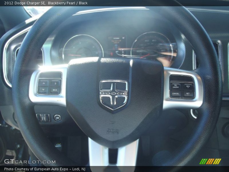 Blackberry Pearl / Black 2012 Dodge Charger SE