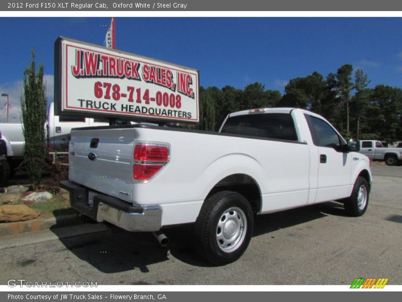 Oxford White / Steel Gray 2012 Ford F150 XLT Regular Cab