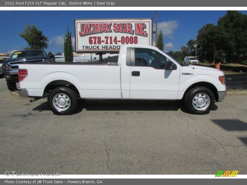 Oxford White / Steel Gray 2012 Ford F150 XLT Regular Cab