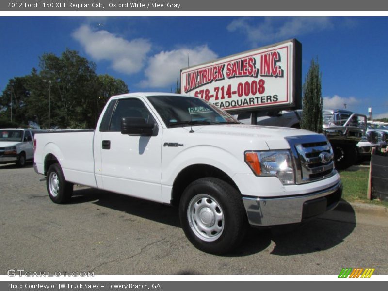 Oxford White / Steel Gray 2012 Ford F150 XLT Regular Cab