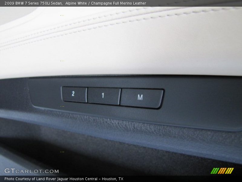 Alpine White / Champagne Full Merino Leather 2009 BMW 7 Series 750Li Sedan