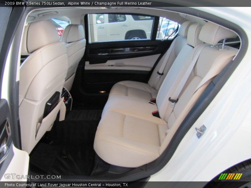 Alpine White / Champagne Full Merino Leather 2009 BMW 7 Series 750Li Sedan