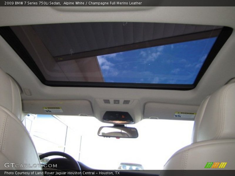 Alpine White / Champagne Full Merino Leather 2009 BMW 7 Series 750Li Sedan