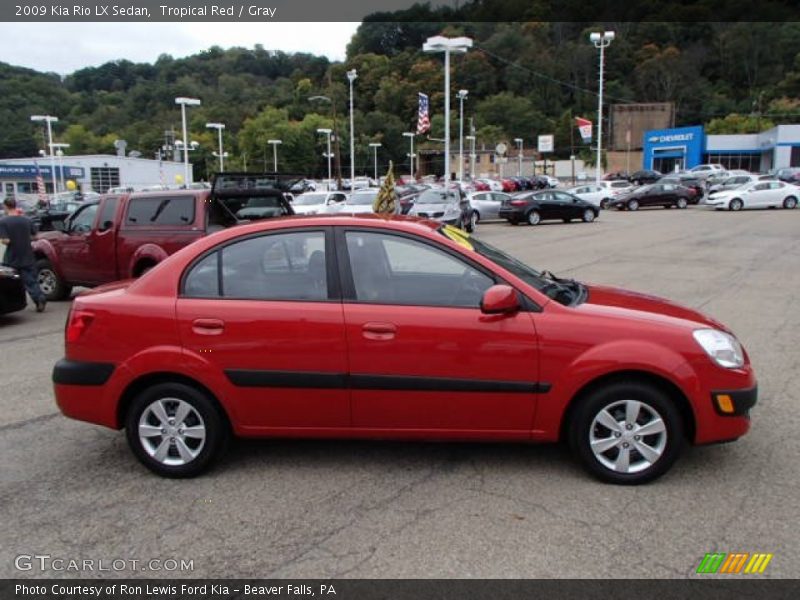 Tropical Red / Gray 2009 Kia Rio LX Sedan