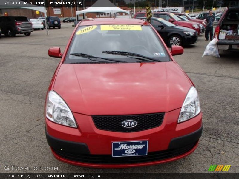 Tropical Red / Gray 2009 Kia Rio LX Sedan