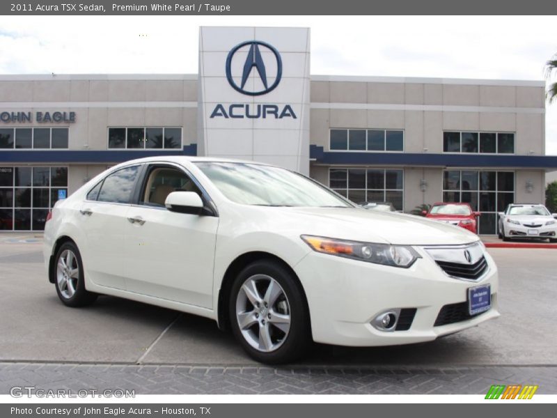 Premium White Pearl / Taupe 2011 Acura TSX Sedan