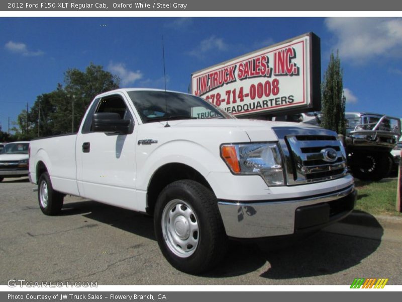 Oxford White / Steel Gray 2012 Ford F150 XLT Regular Cab