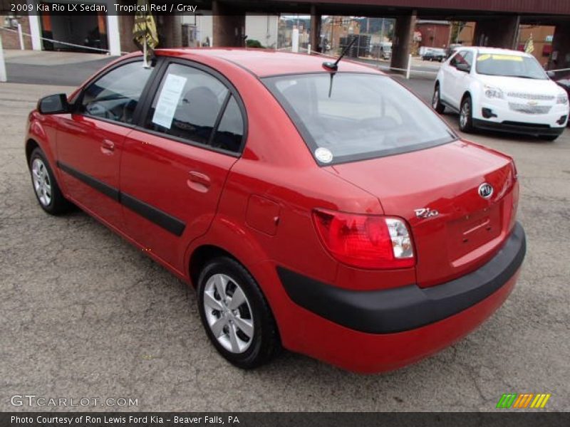 Tropical Red / Gray 2009 Kia Rio LX Sedan