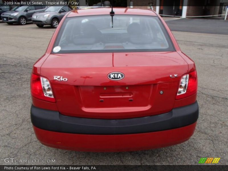 Tropical Red / Gray 2009 Kia Rio LX Sedan