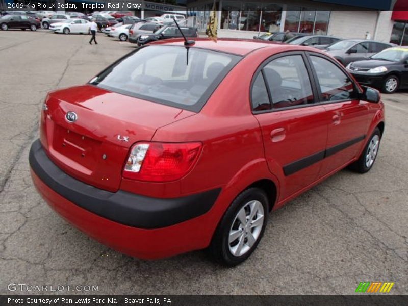 Tropical Red / Gray 2009 Kia Rio LX Sedan
