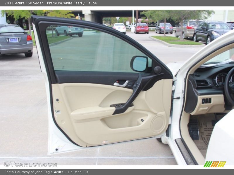 Premium White Pearl / Taupe 2011 Acura TSX Sedan
