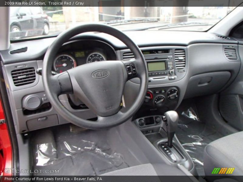 Tropical Red / Gray 2009 Kia Rio LX Sedan