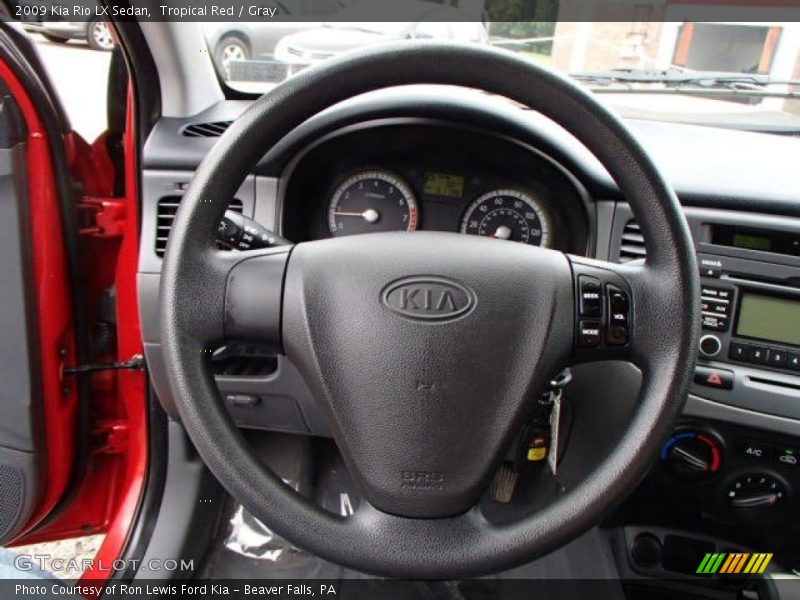 Tropical Red / Gray 2009 Kia Rio LX Sedan