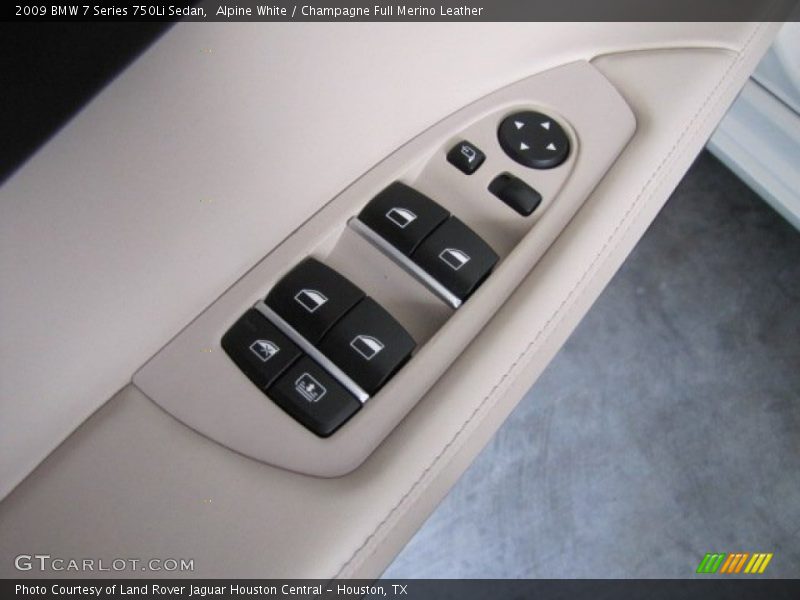Alpine White / Champagne Full Merino Leather 2009 BMW 7 Series 750Li Sedan