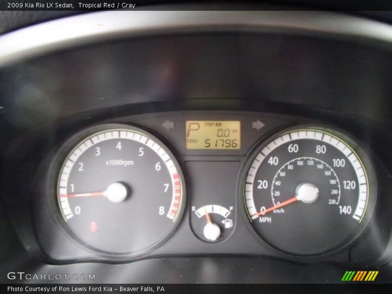 Tropical Red / Gray 2009 Kia Rio LX Sedan