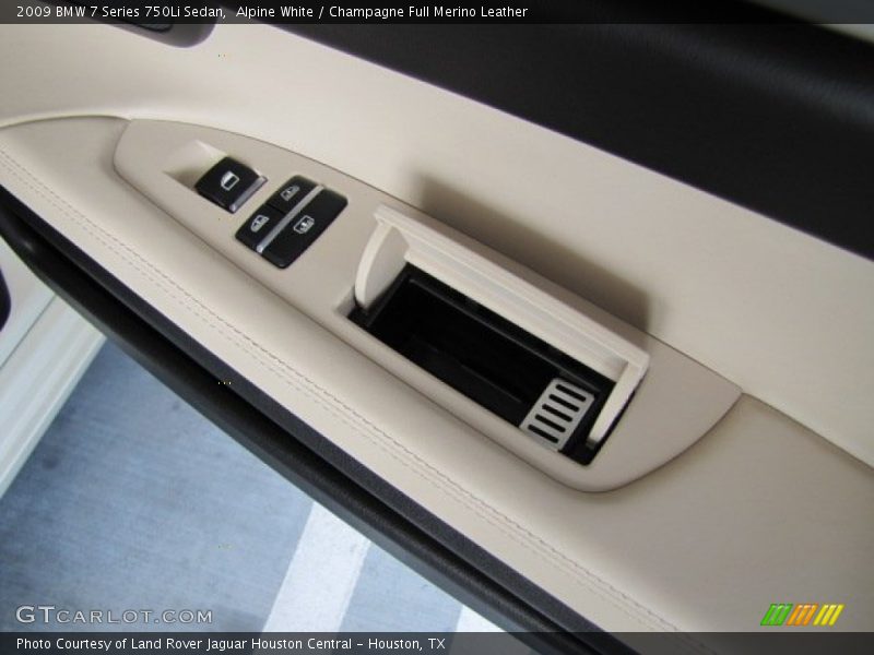 Alpine White / Champagne Full Merino Leather 2009 BMW 7 Series 750Li Sedan