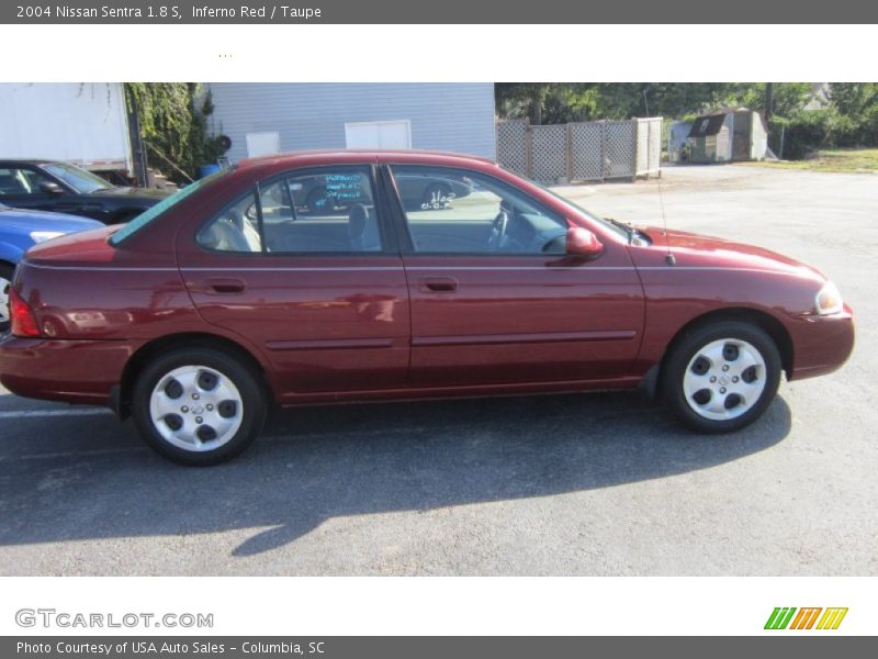 Inferno Red / Taupe 2004 Nissan Sentra 1.8 S